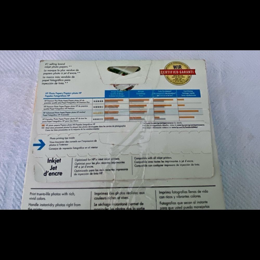 HP Advanced Photo Paper 5x7” Glossy Open Box. - Picture 5 of 5
